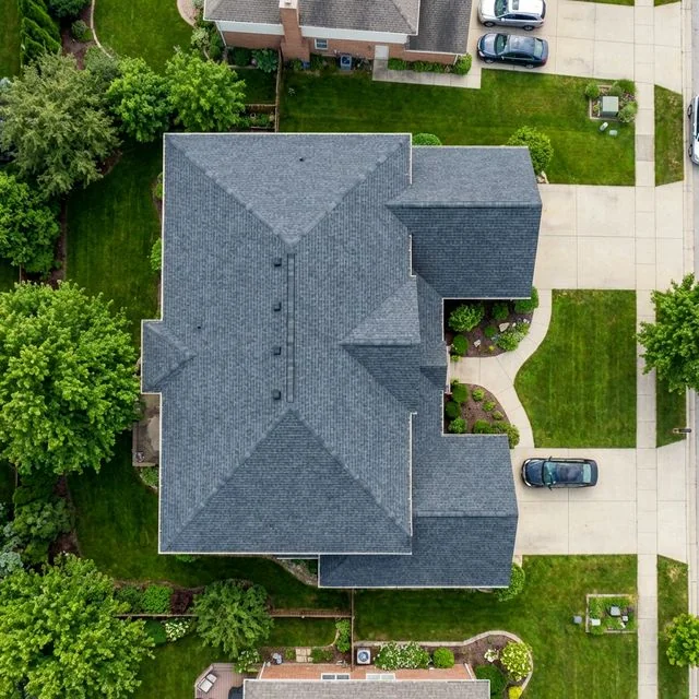 Satellite view of roof